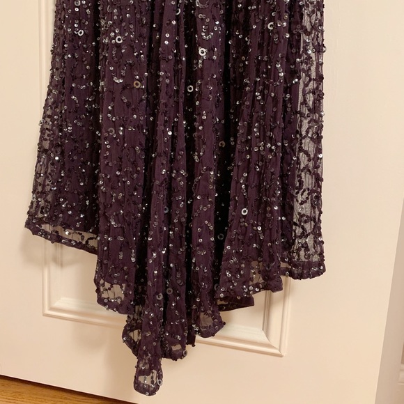 Adrianna Papell Purple Sequin Gown - Picture 6 of 8